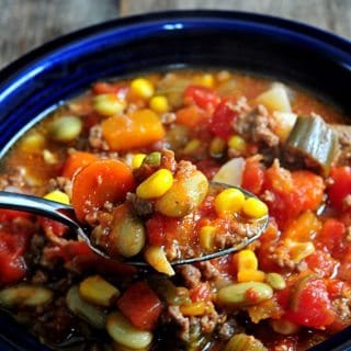 Slow Cooker Vegetable Soup Recipe - This Slow Cooker Vegetable Soup recipe is so simple to make and absolutely scrumptious. A definite family favorite! // addapinch.com